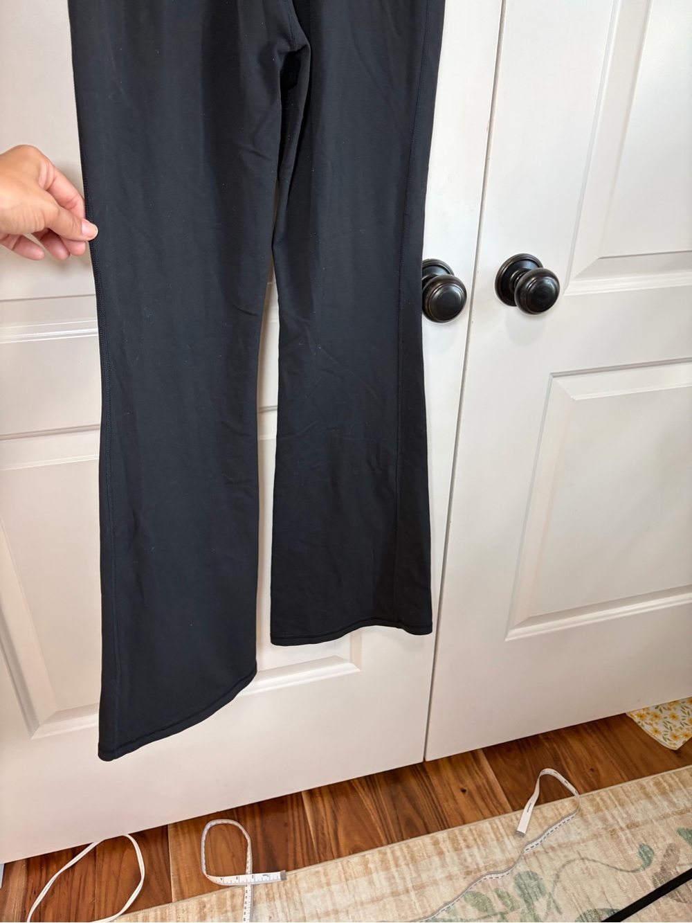 Aritzia Wilfred Free Freestyle Flare Jumpsuit Black Adjustable Straps - Picture 9 of 14